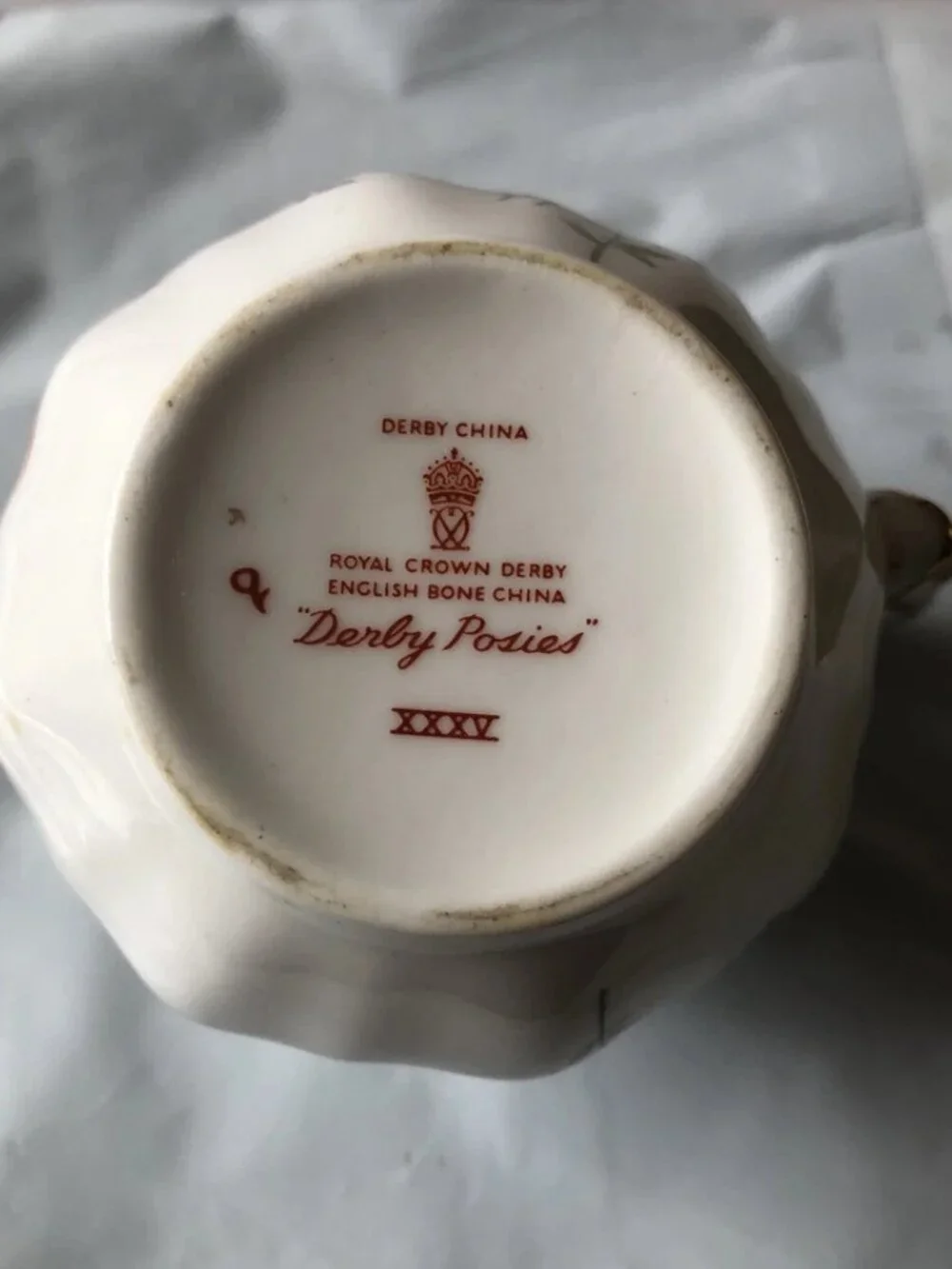 Vintage Royal Crown Derby Derby Posies 3” Bone China Creamer England